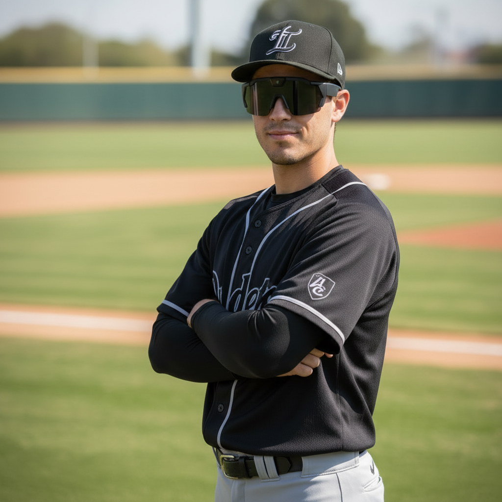Baseball Player Showcase - Black Glasses