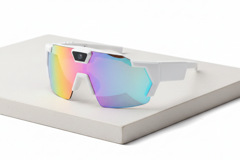 White Recording Glasses - Lifestyle Angle